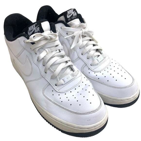 Nike Air Force 1 '07‎ Low White and Black OG Size 12 - Picture 1 of 9